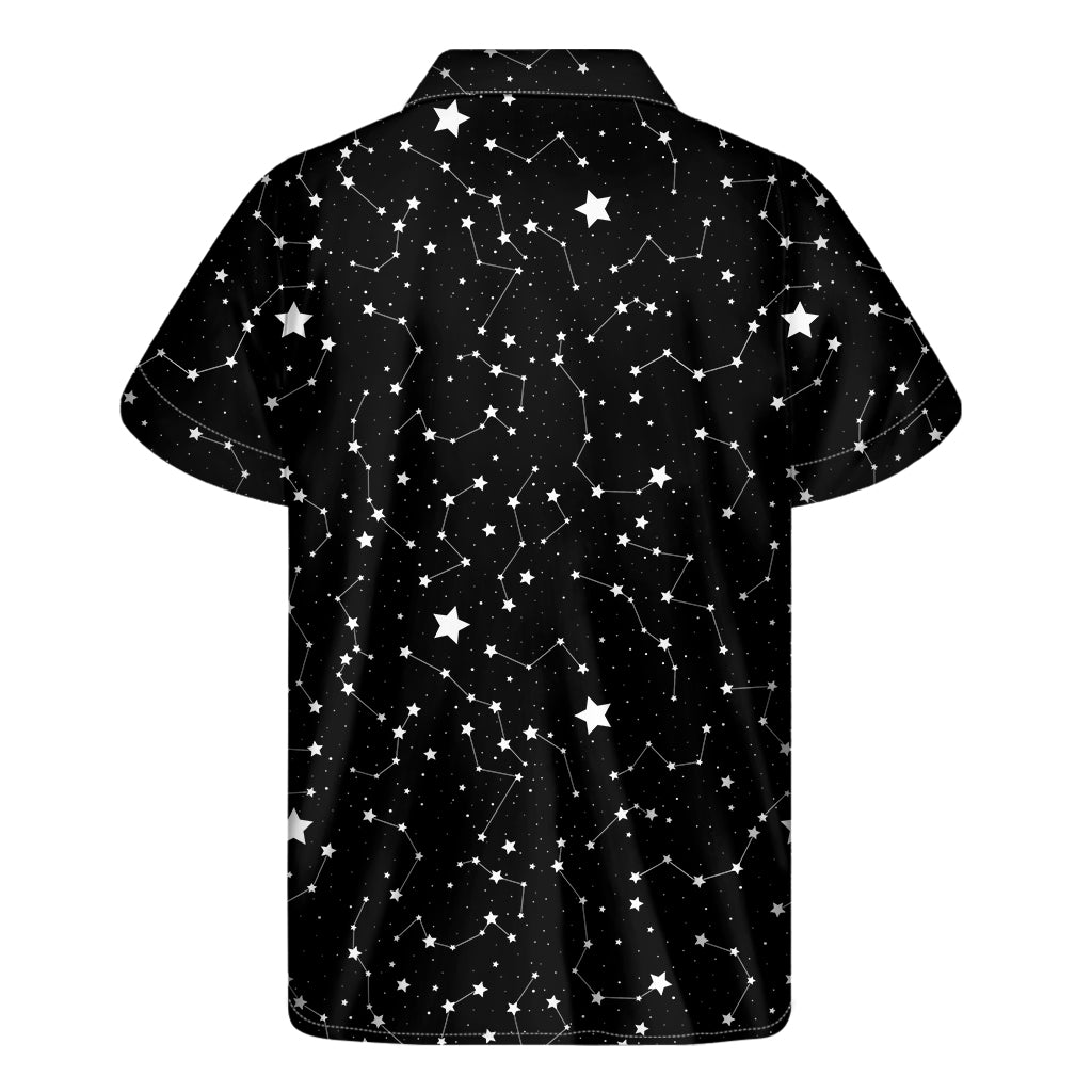 Constellation Sky Map Pattern Print Men's Short Sleeve Shirt