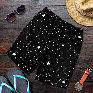 Constellation Sky Map Pattern Print Men's Shorts