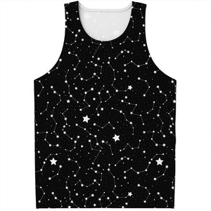 Constellation Sky Map Pattern Print Men's Tank Top