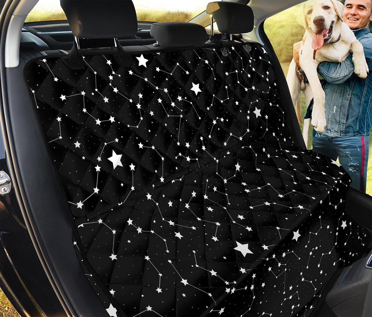 Constellation Sky Map Pattern Print Pet Car Back Seat Cover