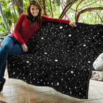 Constellation Sky Map Pattern Print Quilt