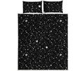 Constellation Sky Map Pattern Print Quilt Bed Set