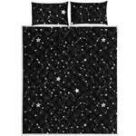 Constellation Sky Map Pattern Print Quilt Bed Set