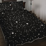 Constellation Sky Map Pattern Print Quilt Bed Set