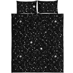 Constellation Sky Map Pattern Print Quilt Bed Set