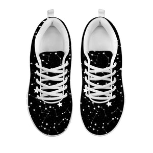 Constellation Sky Map Pattern Print White Sneakers