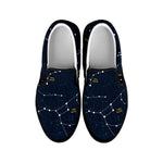 Constellation Sky Map Print Black Slip On Shoes