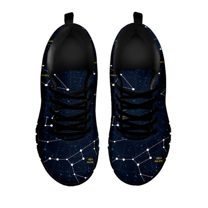 Constellation Sky Map Print Black Sneakers