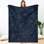 Constellation Sky Map Print Blanket