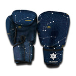 Constellation Sky Map Print Boxing Gloves