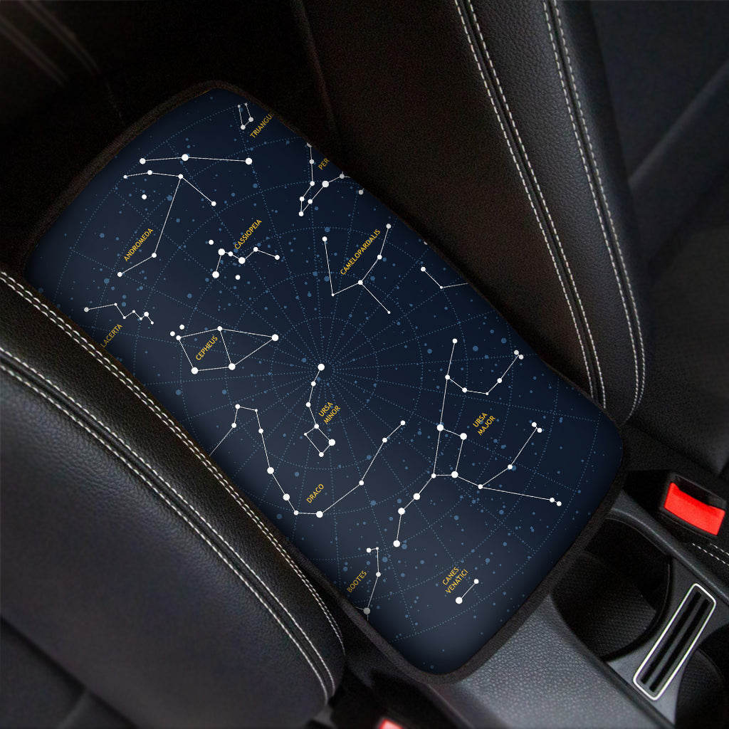 Constellation Sky Map Print Car Center Console Cover