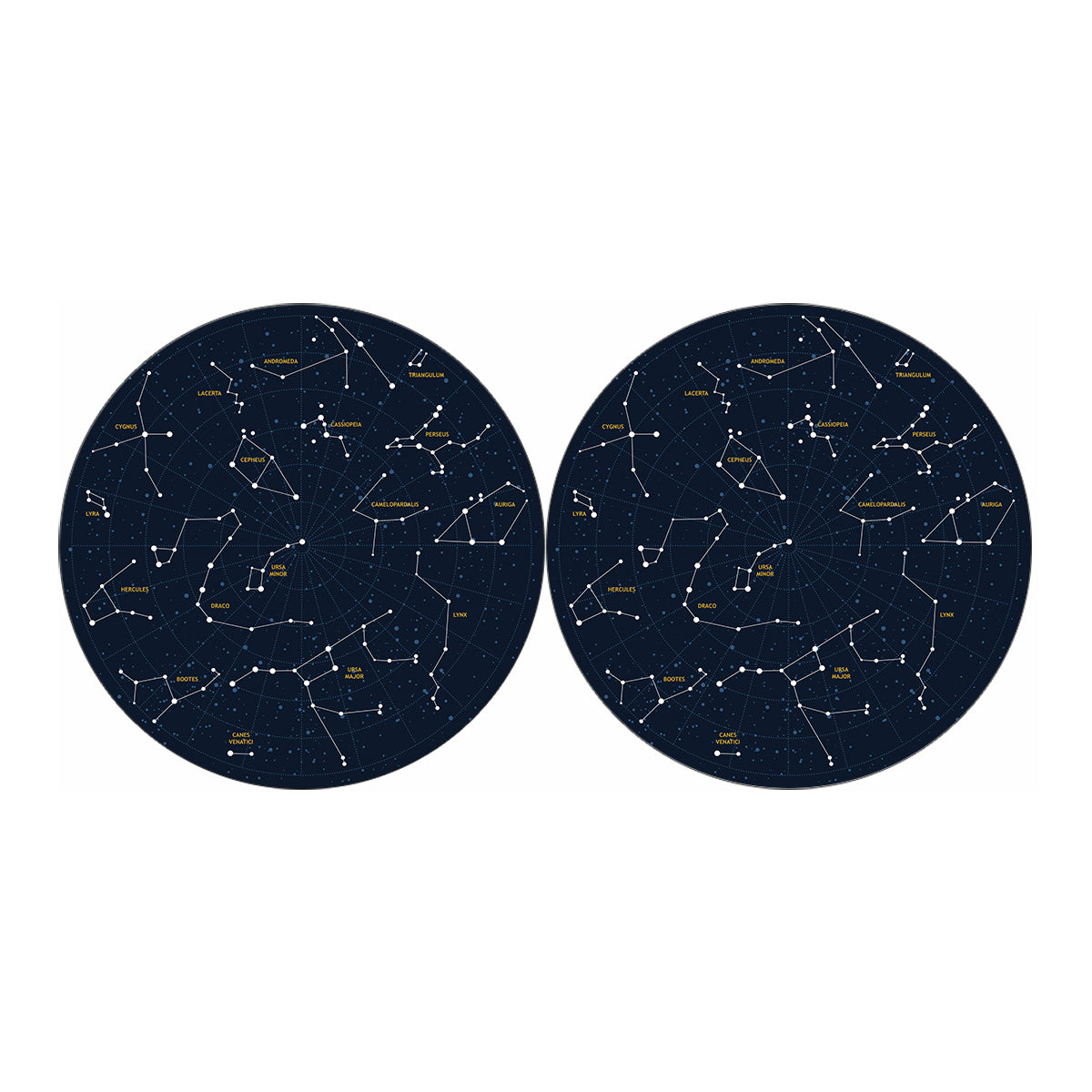 Constellation Sky Map Print Car Coasters