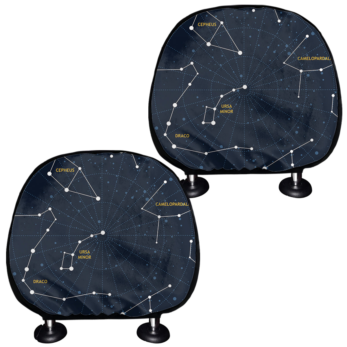 Constellation Sky Map Print Car Headrest Covers