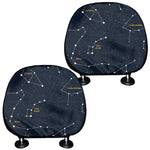 Constellation Sky Map Print Car Headrest Covers