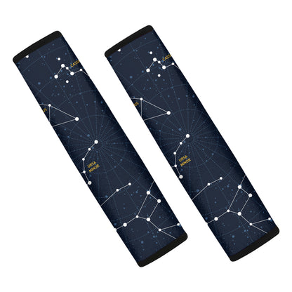 Constellation Sky Map Print Car Seat Belt Covers
