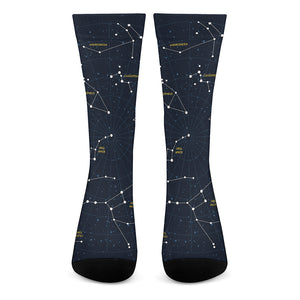 Constellation Sky Map Print Crew Socks