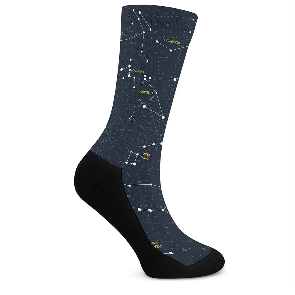 Constellation Sky Map Print Crew Socks