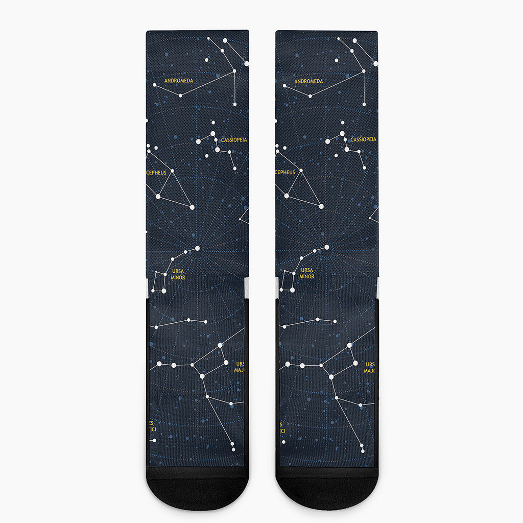 Constellation Sky Map Print Crew Socks