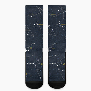 Constellation Sky Map Print Crew Socks