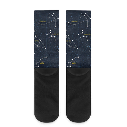 Constellation Sky Map Print Crew Socks