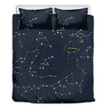 Constellation Sky Map Print Duvet Cover Bedding Set