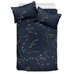 Constellation Sky Map Print Duvet Cover Bedding Set