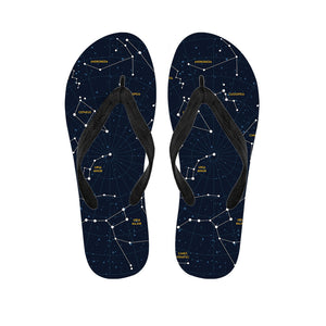 Constellation Sky Map Print Flip Flops