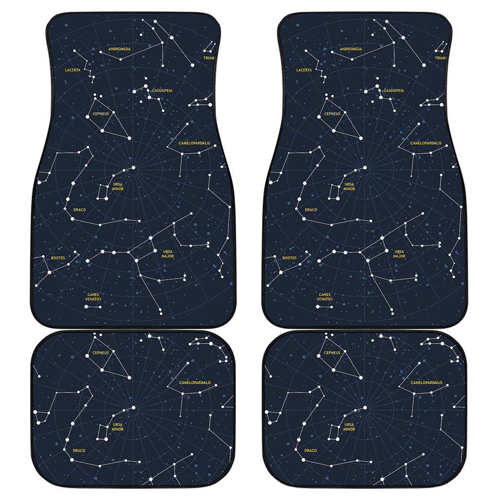 Constellation Sky Map Print Front and Back Car Floor Mats