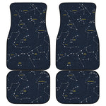 Constellation Sky Map Print Front and Back Car Floor Mats