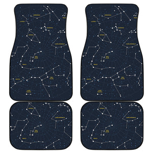 Constellation Sky Map Print Front and Back Car Floor Mats