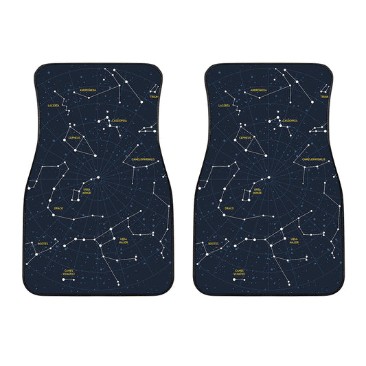 Constellation Sky Map Print Front Car Floor Mats