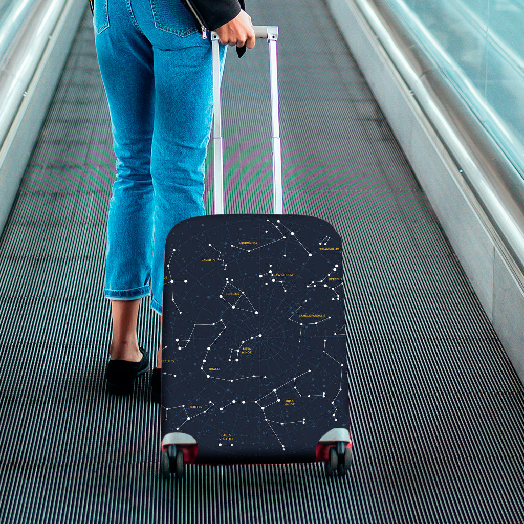 Constellation Sky Map Print Luggage Cover