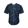 Constellation Sky Map Print Men's Baseball Jersey