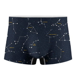 Constellation Sky Map Print Men's Boxer Briefs