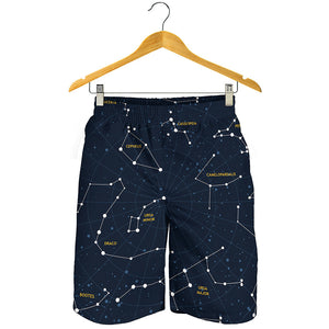 Constellation Sky Map Print Men's Shorts