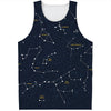 Constellation Sky Map Print Men's Tank Top