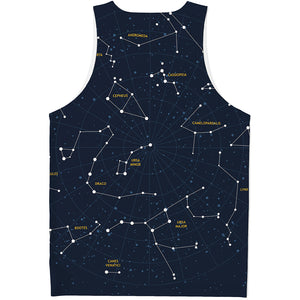 Constellation Sky Map Print Men's Tank Top