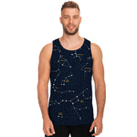 Constellation Sky Map Print Men's Tank Top