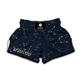 Constellation Sky Map Print Muay Thai Boxing Shorts