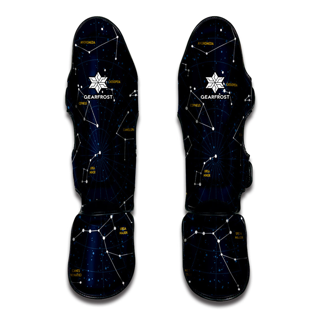 Constellation Sky Map Print Muay Thai Shin Guard