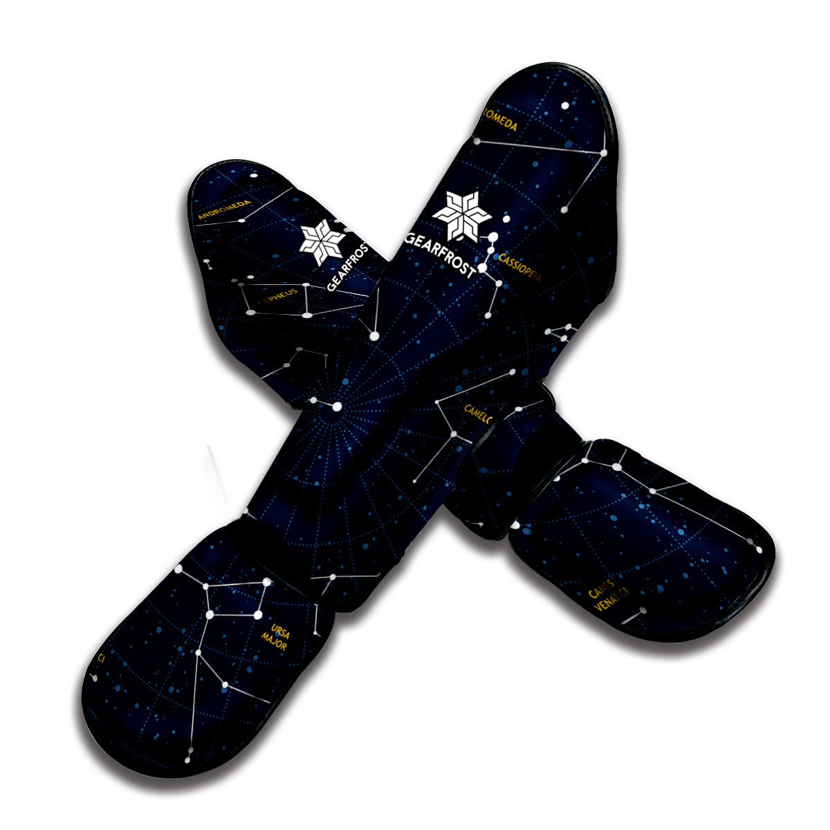 Constellation Sky Map Print Muay Thai Shin Guard