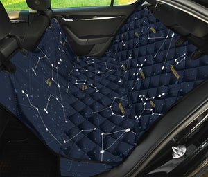 Constellation Sky Map Print Pet Car Back Seat Cover