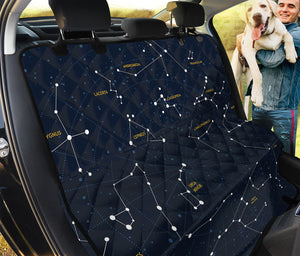 Constellation Sky Map Print Pet Car Back Seat Cover