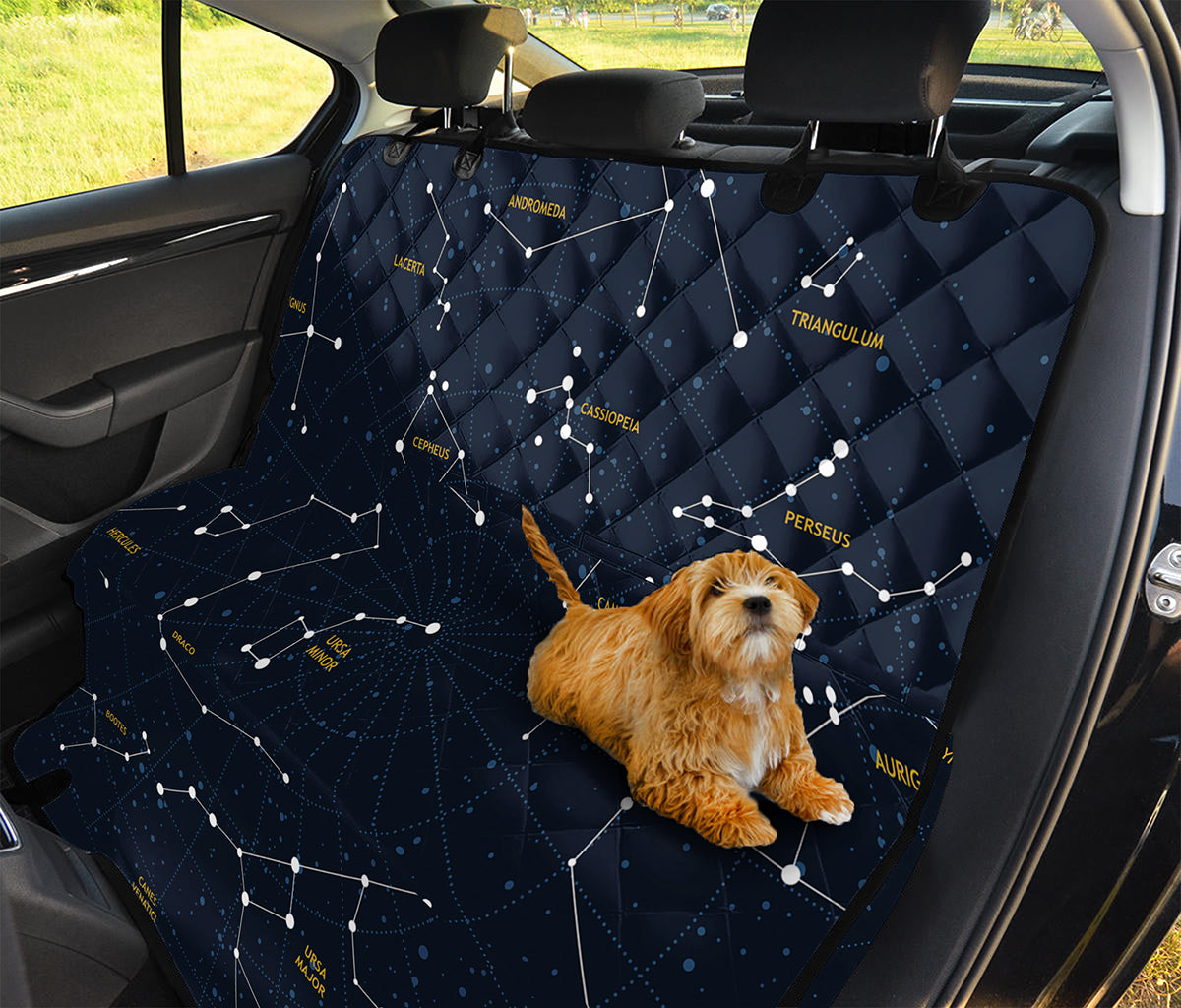 Constellation Sky Map Print Pet Car Back Seat Cover