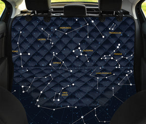 Constellation Sky Map Print Pet Car Back Seat Cover