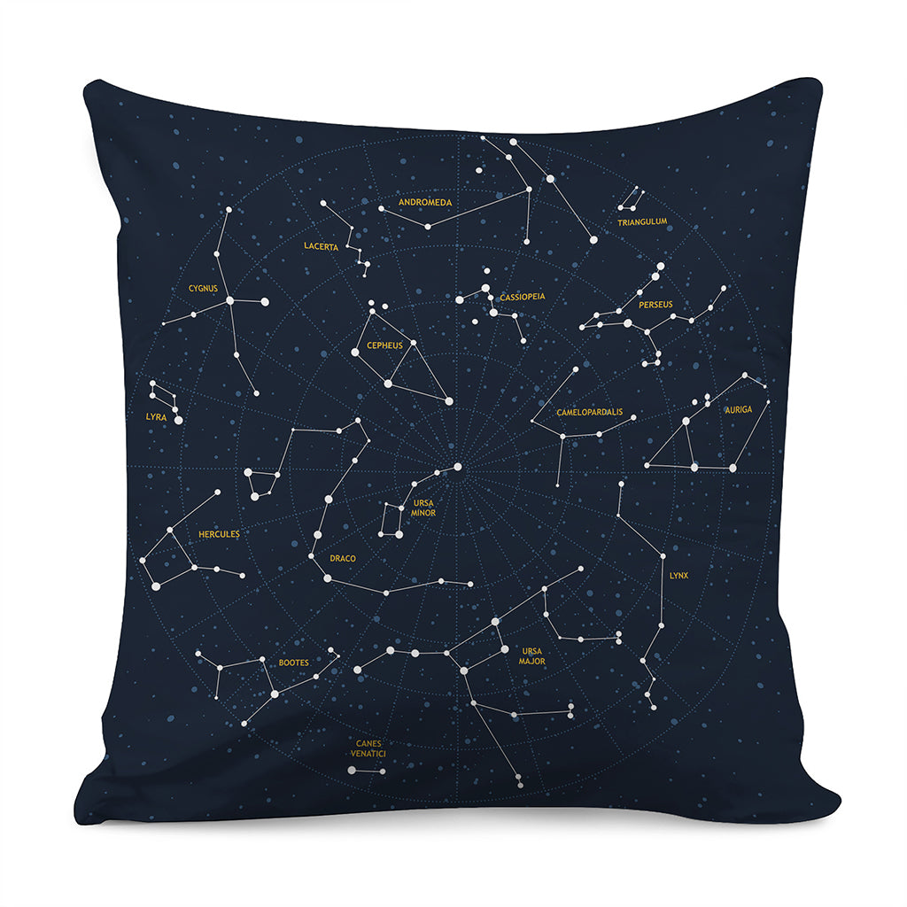 Constellation Sky Map Print Pillow Cover