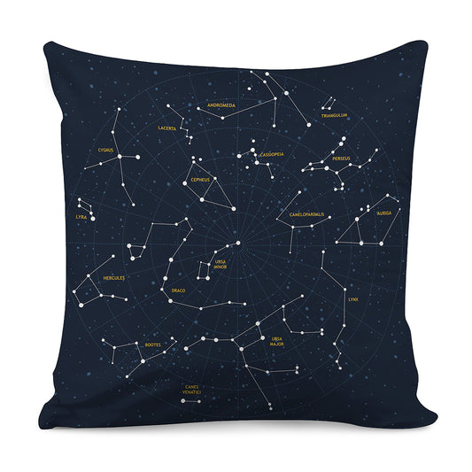 Constellation Sky Map Print Pillow Cover