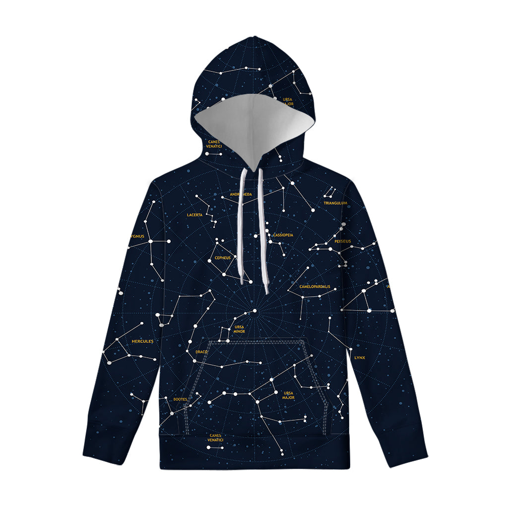 Constellation Sky Map Print Pullover Hoodie