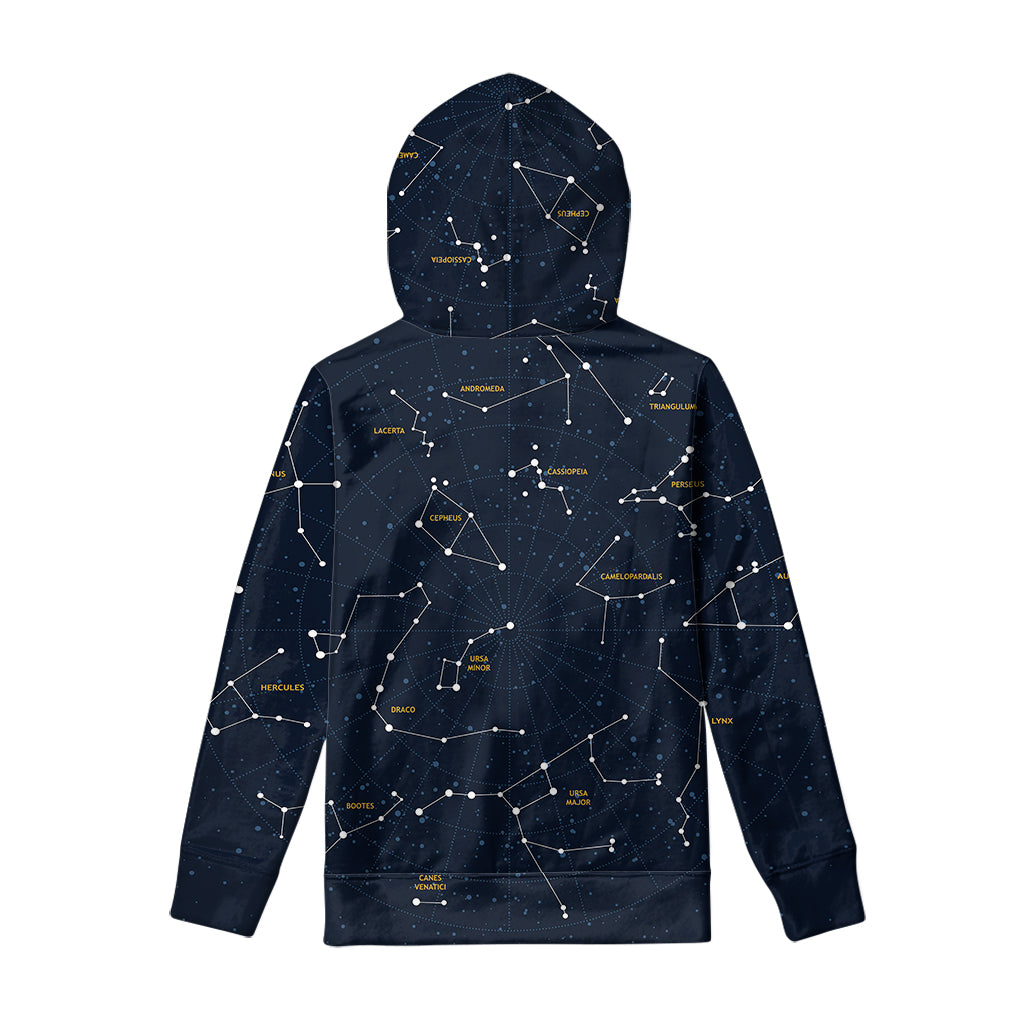 Constellation Sky Map Print Pullover Hoodie
