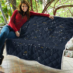 Constellation Sky Map Print Quilt